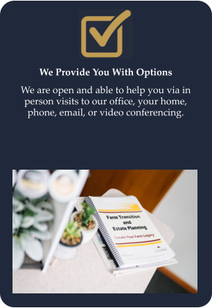 we provide options