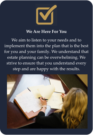 we are here for you