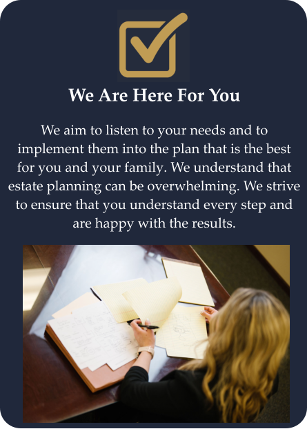 we are here for you